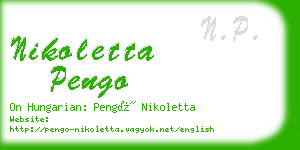 nikoletta pengo business card